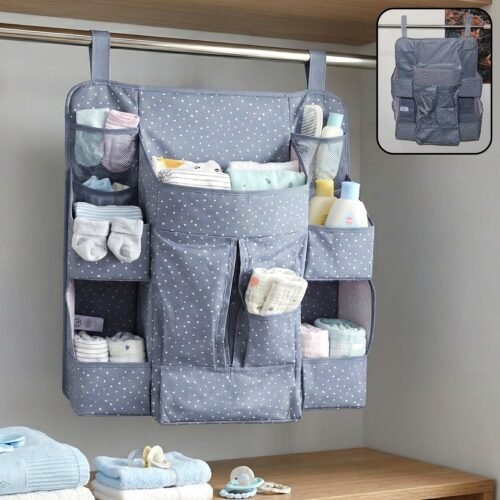 01_949751ae-5393-44f3-b279-c199c97d6017.jpg Multi-Pocket Hanging Baby Care Organizer (1 Pc)
