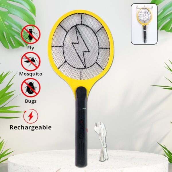 01_965256df-f407-4132-9a6d-3cdecbc0aa3c.jpg Yellow Rechargeable Electric Mosquito Killer Racket with Cable