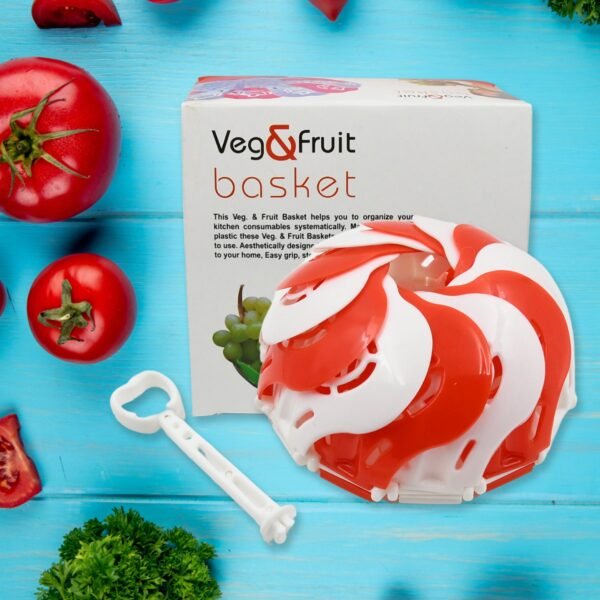 Folding Fruit Basket Hanging Stand – Lotus Shape Tray for Fruits & Vegetables (1 Pc)