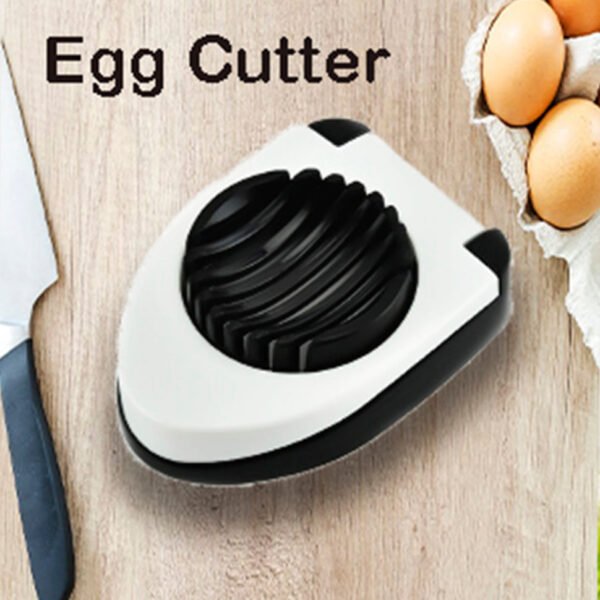Oval Shape Plastic Multi Purpose Egg Cutter / Slicer with Stainless Steel Wires