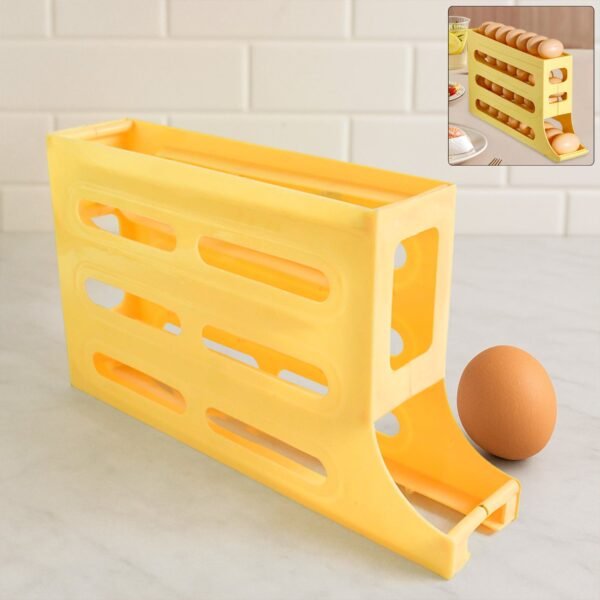 01_9df1c750-a121-4285-9956-9646ccfac96b.jpg 3-Layer Rolling Egg Storage Rack Dispenser (1 Pc)