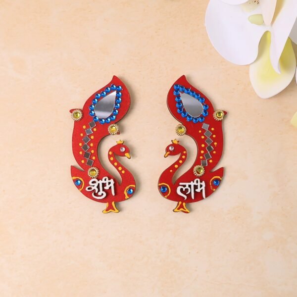 01_9e5a2fad-f1c8-4797-aeed-90b8f04f4168.jpg Decorative Wooden Shubh Labh Wall Hanging (2 Pc)