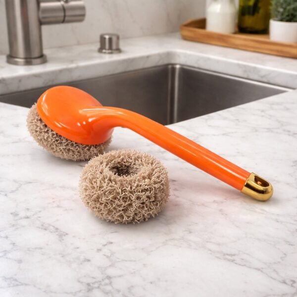 01_Cleaning-Ball.jpg Heavy Duty Cleaning Scrubber Set with Long Handle (1 Set)