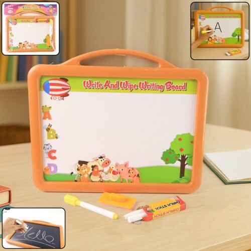 01_a23c046a-7562-4b2f-af6c-8798e4229a8d.jpg 2-in-1 Double-Sided Write and Wipe Educational Drawing Board for Kids (1 Set)