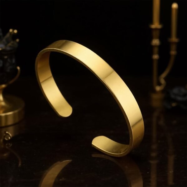 01_a2a21d05-f3b1-4879-b1f7-cd33a8204669.jpg Elegant Gold Finish Open Cuff Bracelet Kada (1 Pc)