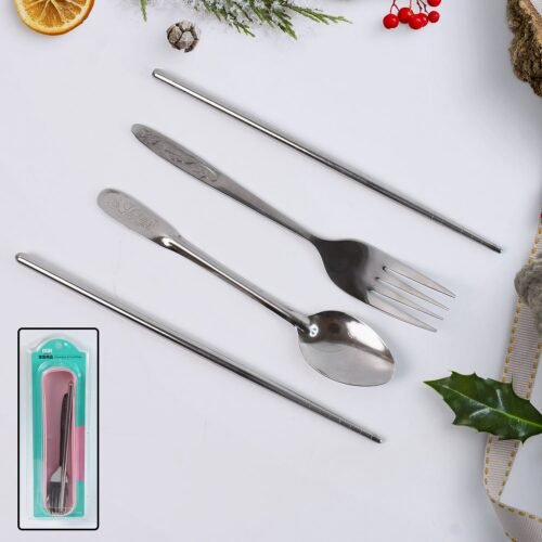 01_a2b79571-5149-4a90-bb2f-54d3796f0685.jpg Portable Utensils Travel Camping Cutlery Set 4 Pc With case