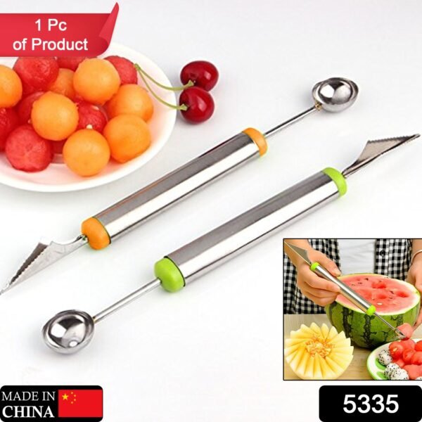 Multifunctional 2 1 Melon Baller - Stainless Steel Dig Scoop Fruit Carving Knife