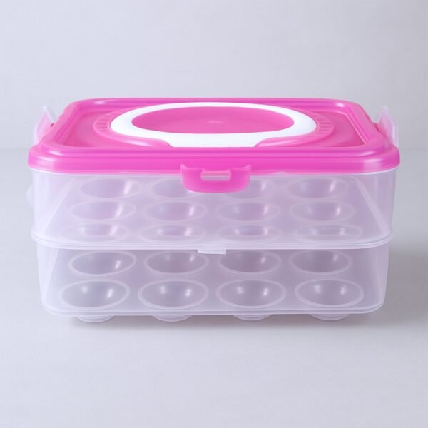 Double Layer 24 Grid Egg Storage Box for Egg Storage Container