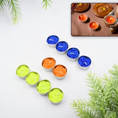 Rose Flower tealight candles (Pack of 10 Pcs.)