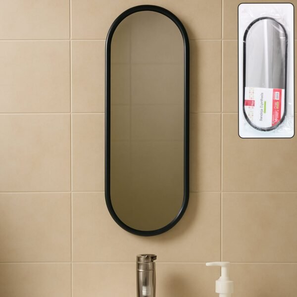Modern Oval Wall-Mounted Bathroom Mirror (1 Pc)