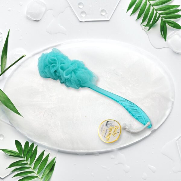 Loofah Back Scrubber with Long Handle, Soft Nylon Mesh Bath Brush (45 Cm)