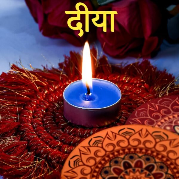 Tealight Diwali Candle – Smokeless, Long-Burning, Mix Color (1 Pc)
