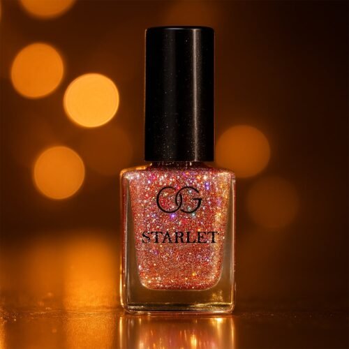01_aaee40fc-7fbe-47ec-9a4b-97262ad597d5.jpg OG Beauty Metallic Rose Starlet Glitter Nail Paint (10 ML / 1 Pc)