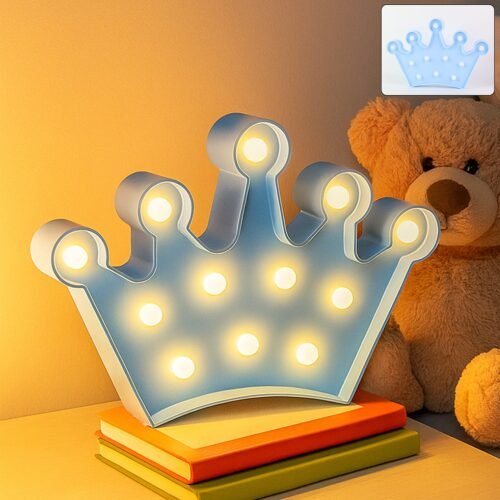 01_ac889d46-8a98-44d8-9e68-6e1731087edb.jpg Crown Shaped LED Decorative Night Lamp (1 Pc)