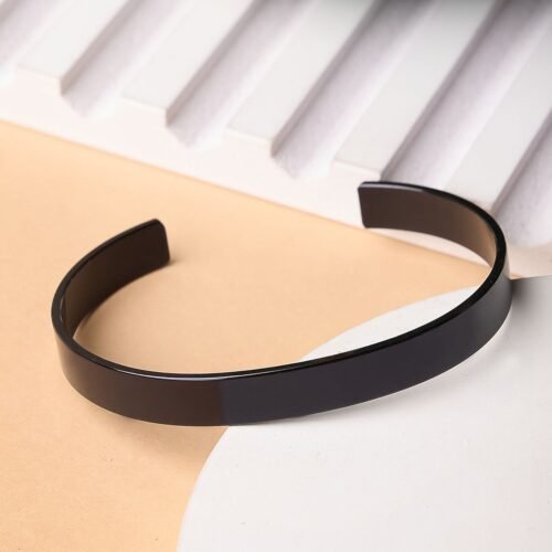 Stylish Black-Plated Stainless-Steel kada (1 Pc)