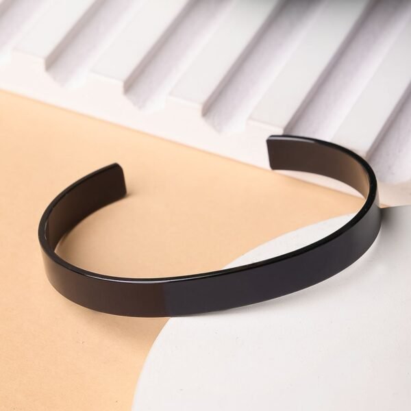 Stylish Black-Plated Stainless-Steel kada (1 Pc)