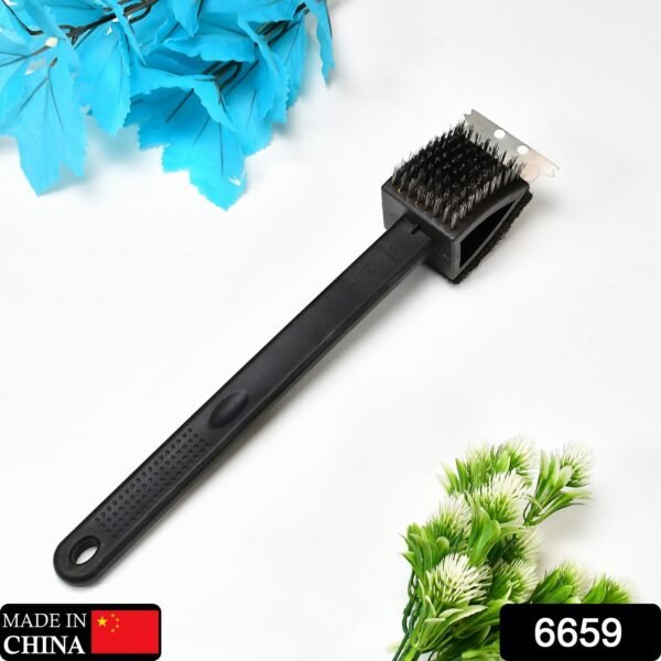 01_afaea2ec-579c-425e-832f-7733719a22e1.jpg Black 2 Side Use Brush Scarp Cleaning Brush & Wire Brush for Garage Use