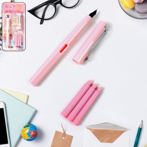 01_b064127f-289f-4af5-ab08-de54fe89f5b0.jpg Fountain Blue Pen With 3 Refills (1 Set)