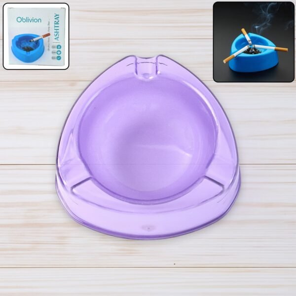 01_b1e47775-8dd3-48aa-8e23-5c16a9c30042.jpg Oblivion Transparent Pueple Plastic Ashtray (1 Pc)