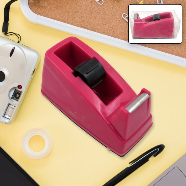 01_b1e74874-206a-43bb-9f7f-e310097152a8.jpg Plastic Tape Dispenser & Cutter for Home, Office & School (1 pc / B Grade)
