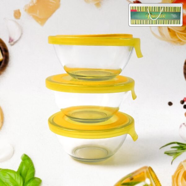 01_b24a1ed9-b587-48d6-9c21-75ba6c9d35c0.jpg Dazzle Glass Bowl Set Mixing / Storage Bowls with Lids (3 pcs Set)