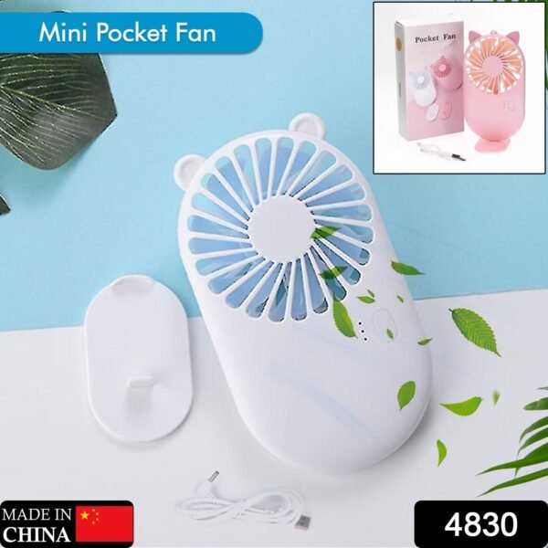 Handheld Mini USB Fan with Bracket (Battery-Free)