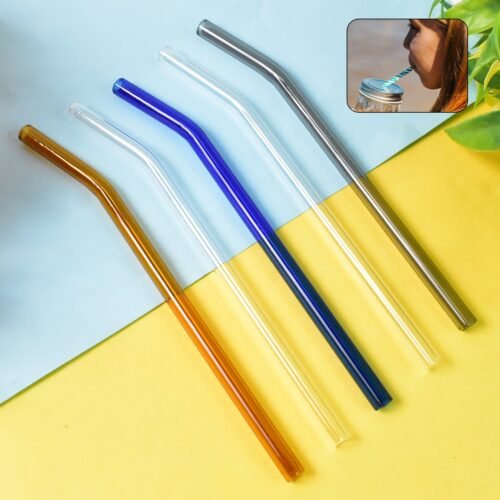 01_b4aff896-a7d8-4082-8f59-441dcb58a9d6.jpg Reusable Glass Straws Clear Glass Drinking Straw (5 pcs Set)