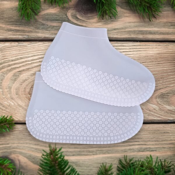 Non-Slip Silicone Reusable Waterproof Anti-Skid Shoe Covers (Large, 1 Pair)
