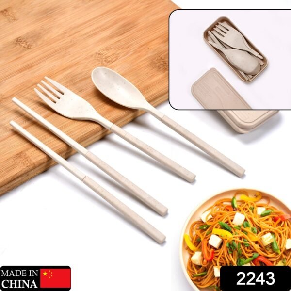 Spoon, Fork, Chopsticks Dinnerware Set 3 Pc