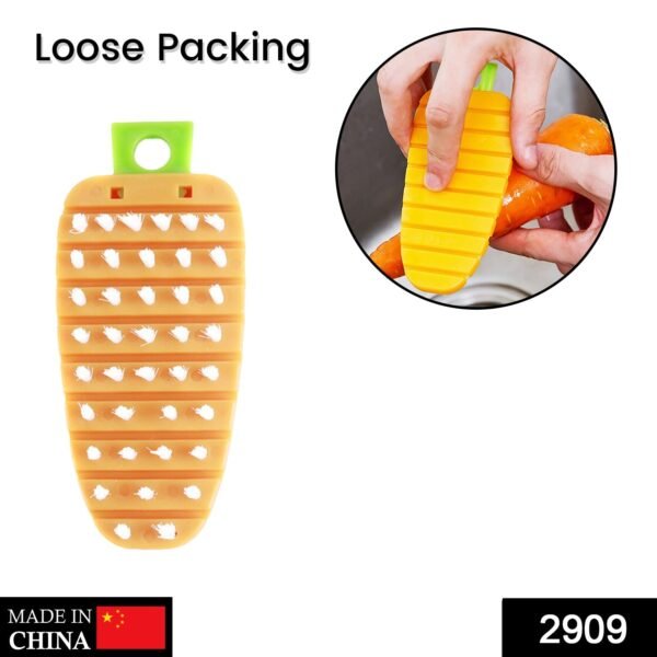 Vegetable Scrubbing Brush Non Toxic Fruit Brush Carrot Shape for Vegetables