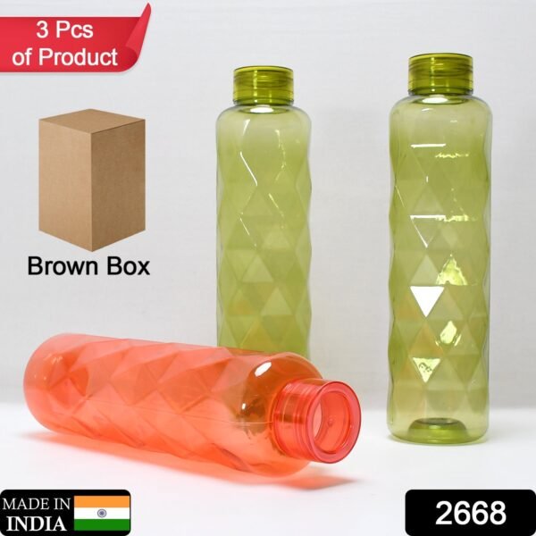 3Pc Set Diamond Cut Bottle Used for storing water and beverages purposes for people