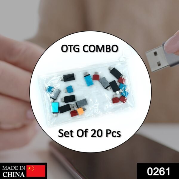 OTG Type C & USB to Micro USB Adapter (Pack of 20)