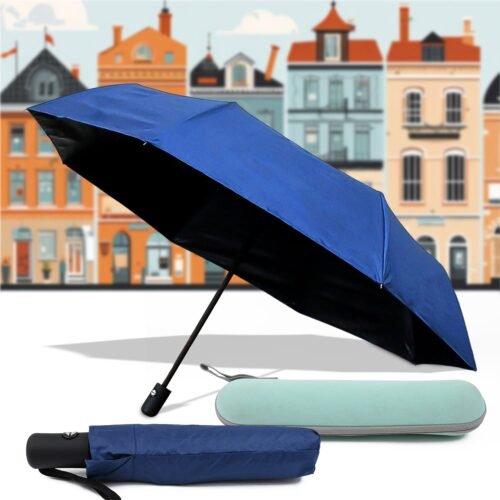 01_b9585f71-c579-47cf-8726-37c32fce2e0a.jpg 2-Fold Manual Open Umbrella (Umbrella With Case / 1 Set / Mix Color)