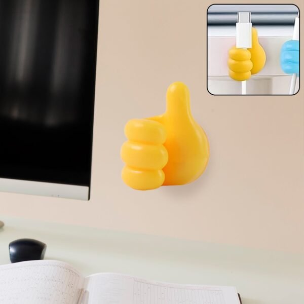 01_b99023a8-2b0d-4f6d-9e47-5f807809bb2d.jpg Yellow Multifunctional Multi functional Hand Shape Wall Clip Hanger Keys Cable Holder