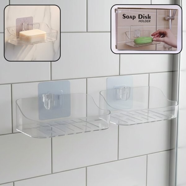 01_bb793b2f-74de-41ab-bb55-920494d5ae60.jpg Wall-Mounted Transparent Soap Dish Holder Set