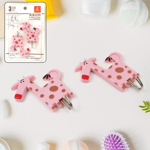 01_be600986-4e87-47da-a546-9dd8d7ed17da.jpg Multipurpose Self-Adhesive hooks (2 Pc Set / Mix Design)