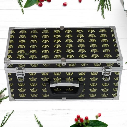 01_bf2bf557-dae7-4f53-aa5c-bbe2d05215d9.jpg Wooden & Aluminium Portable Suitcase Travel Tool Box (38×17×18 Cm / 1 Pc)