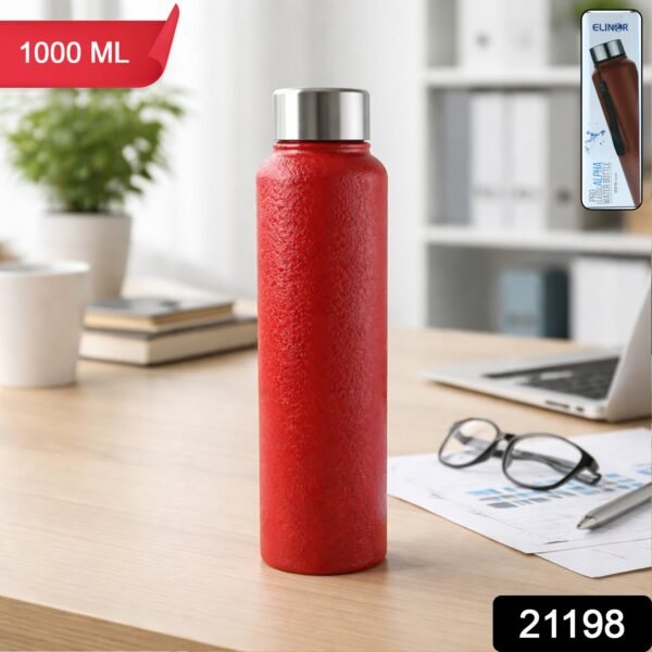 1000 ML Stainless Steel Water Bottle Red Color (1 Pc)