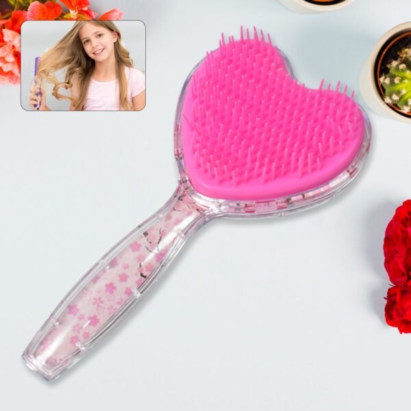 Heart Shape Hair Brush Massage Shower Comb (1 Pc), Hair accessories