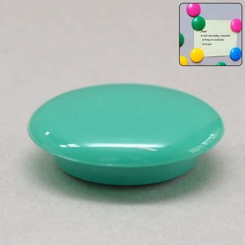Green Board Magnets Circular Plastic Buttons (1 Pc)