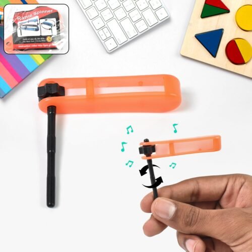 Colorful Plastic Rattle Spinner Toys for Babies – Fun Mix Design Set (1 Pc)