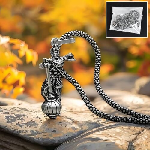 Hanuman Ji Pendant with Gada Religious Jewellery for Men and Women (1 Pc)