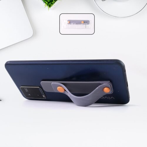 Dark Grey Phone Loop Finger Holder, Phone Grip Straps Silicone Phone Finger (1 Pc)