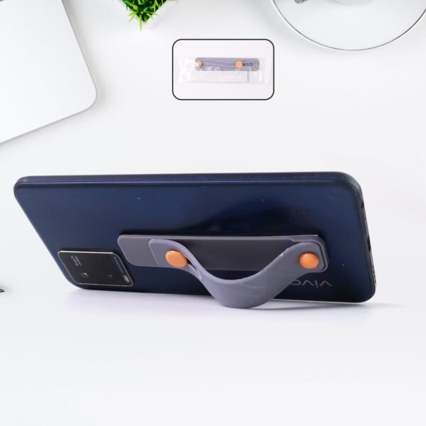 Dark Grey Phone Loop Finger Holder, Phone Grip Straps Silicone Phone Finger (1 Pc)