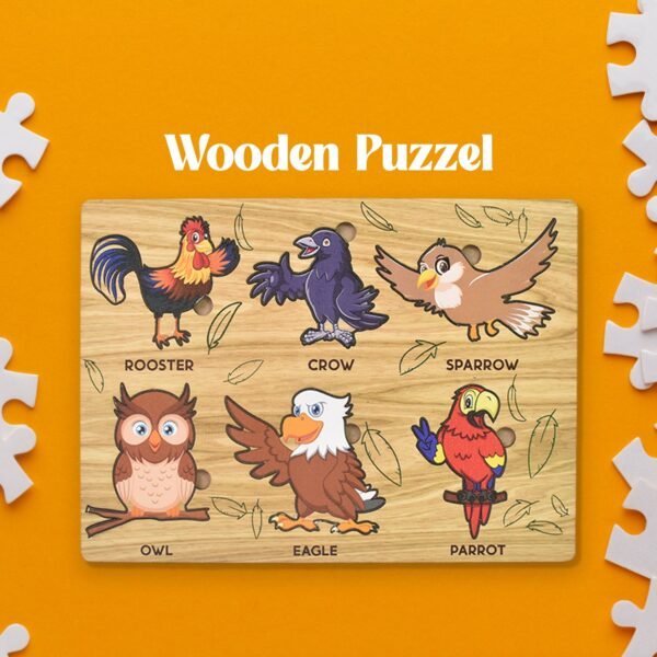Wooden Puzzle Learning Board for Kids - (1 Pc / Mix Design / random)