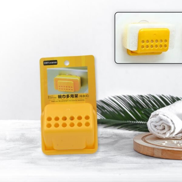 Self-Adhesive Sponge and Soap Holder | No-Drill Sink Organizer & Multipurpose