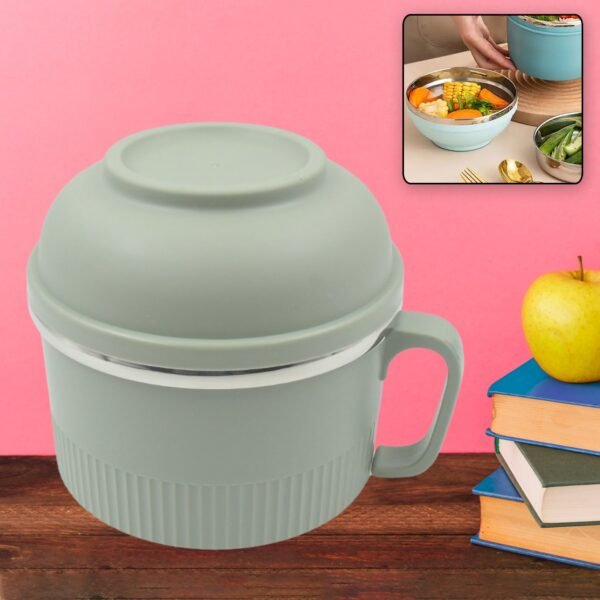 01_cc5168ef-3173-4e87-b14f-658aad663d83.jpg Vacuum Food Flask, Insulation Large Capacity Double Layer Structure Non Slip Labor Saving and Safe Stainless Steel Inner Tank Lunch Box/ Noodle Bowl for Camping Picnic for School Office Outdoor (1 Pc)