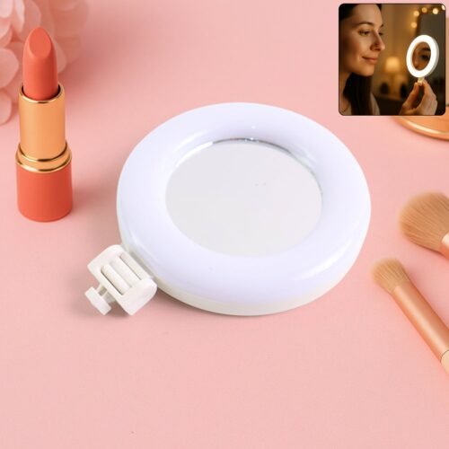 01_ccba0a9f-b3d2-4c63-a7b7-403edab40b6a.jpg Rechargeable LED Selfie Ring Light for Mobile and Makeup Use (1 Pc)