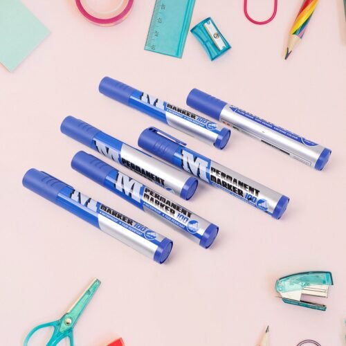 01_ce17a2e1-eee7-4e6b-a7f8-15607cab48b7.jpg Premium Permanent Blue Marker Pen Set (6 Pcs Set)