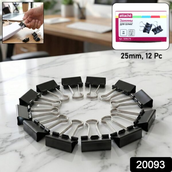 01_clips_8fb78d45-a2d0-4317-93b7-bfd94ee3d6ef.jpg 25mm Black Binder Clips (12 Pc)